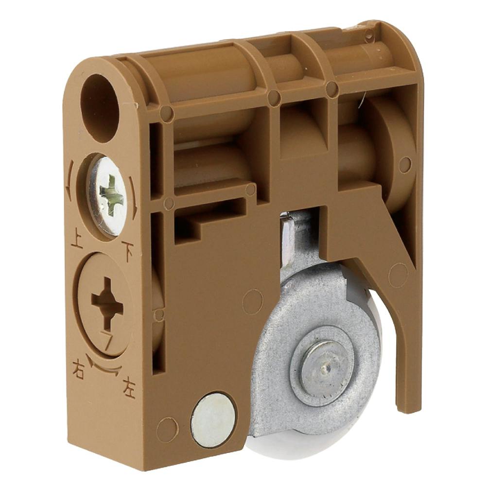 二次元調整戸車 V型 ブラウン 戸車