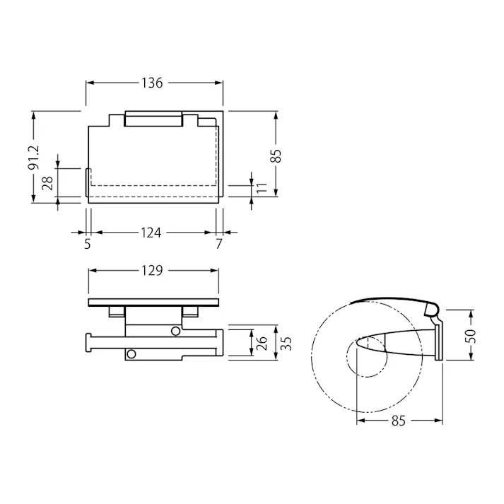 ペーパーホルダー クローム鏡面