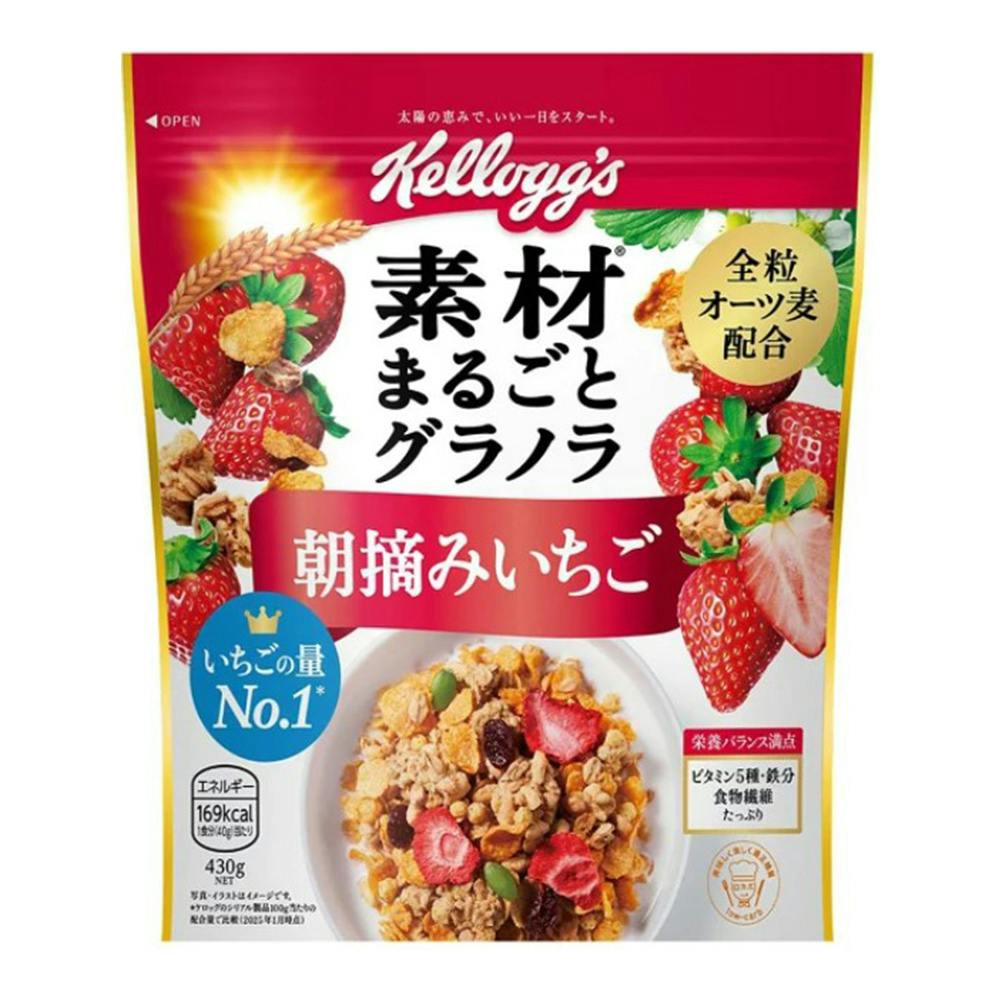 素材まるごとグラノラ 朝摘みいちご 430g