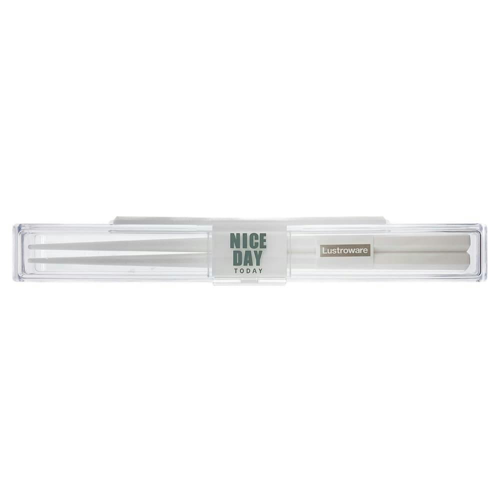 強いケース入リ箸 18cm H590 ホワイト