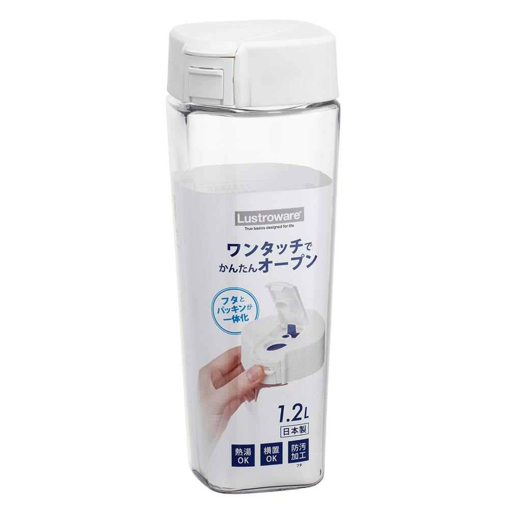 タテヨコスリムシームレスピッチャー ホワイト 1.2L