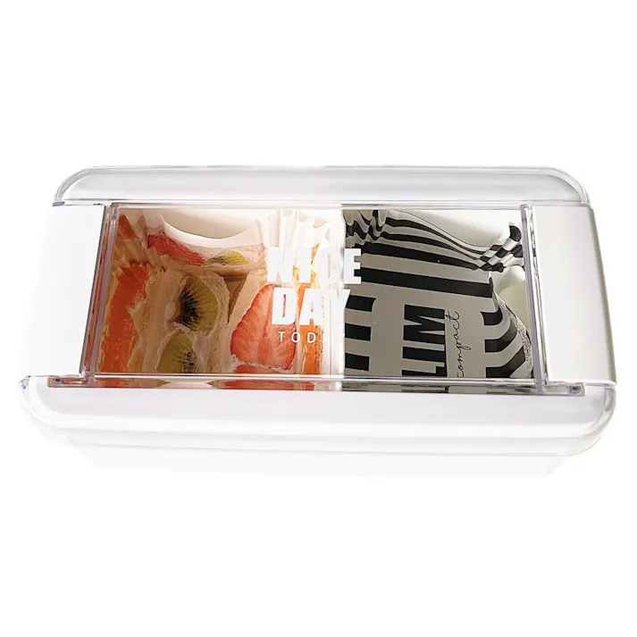 パッキン一体型ランチボックス 1段 520ml ホワイト