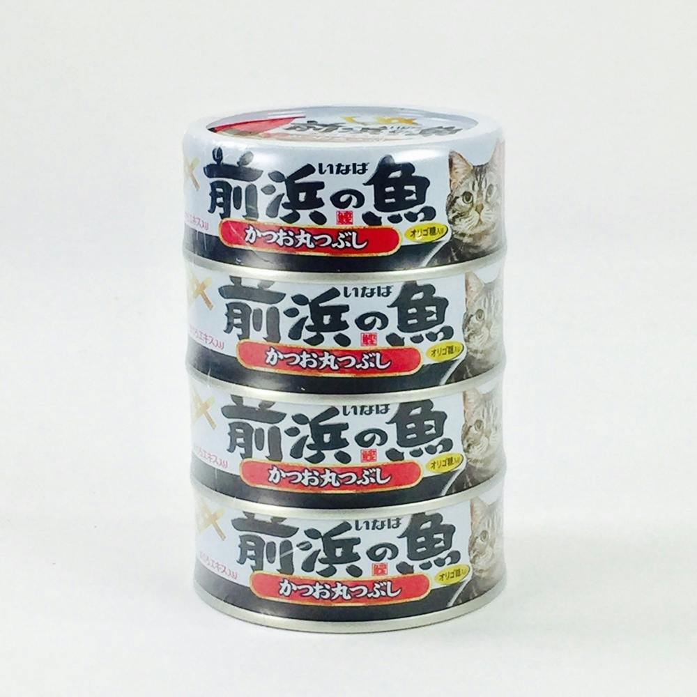 いなば 前浜の魚 かつお丸つぶし 4缶パック | ペット用品（猫