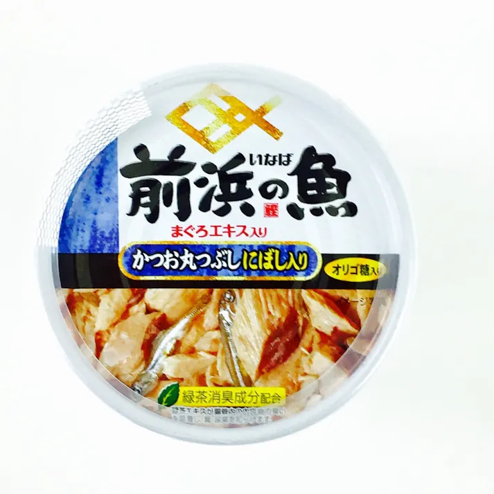 前浜の魚 かつお丸つぶし にぼし入り 4缶パック