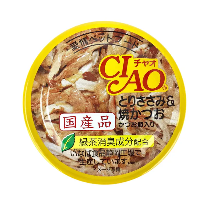 CIAO とりささみ&焼かつお かつお節入り