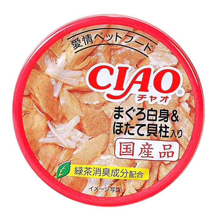 CIAO まぐろ白身 ほたて貝柱入り 85g