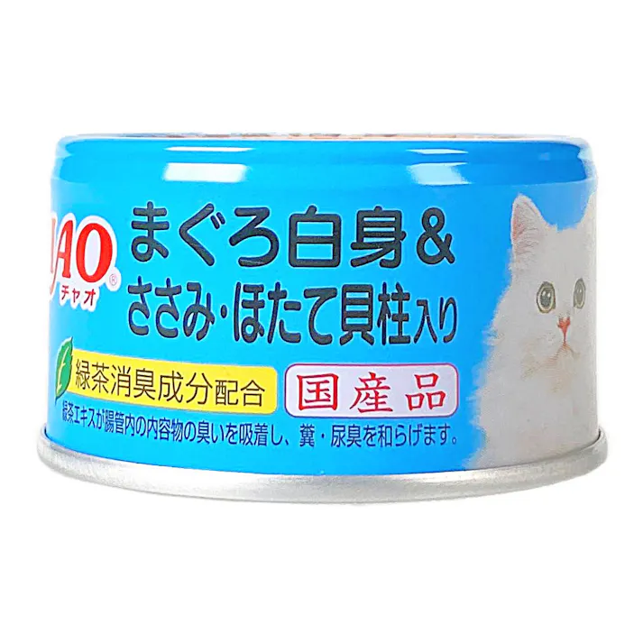 CIAO まぐろ白身 ささみ・ほたて貝柱入り 85g