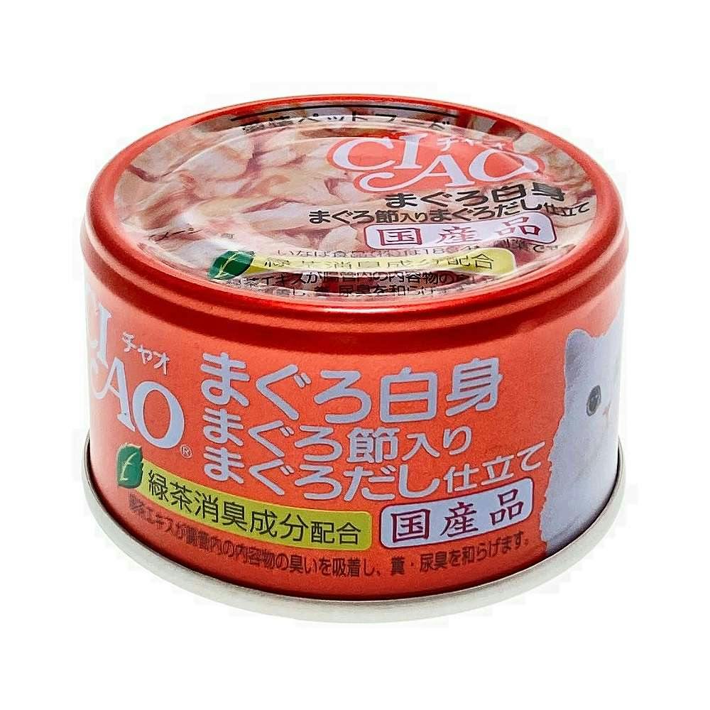 CIAO まぐろ白身 まぐろ節入り まぐろだし仕立て 85g 猫用ウェットフード(缶) CIAO まぐろ白身 まぐろ節入り まぐろだし仕立て 85g 猫用ウェットフード(缶)
