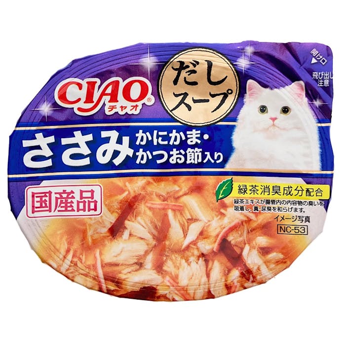 いなば CIAO このままだしスープ ささみ かにかま・かつお節入り 60g