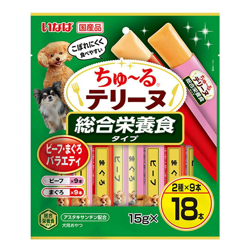 ちゅ～るテリーヌ 総合栄養食 ビーフ・まぐろバラエティ 15g×18本入