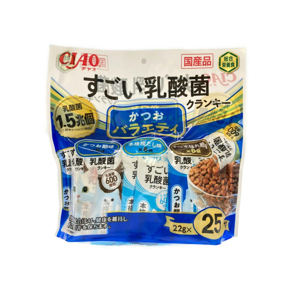 CIAO すごい乳酸菌クランキー　5本入　かつお・チキンバラエティ　104袋 CIAO すごい乳酸菌クランキー かつお・チキンバラエティ 22g×5袋