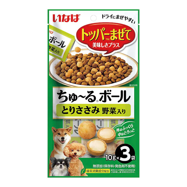 犬用 ちゅ~るボール とりささみ野菜入り