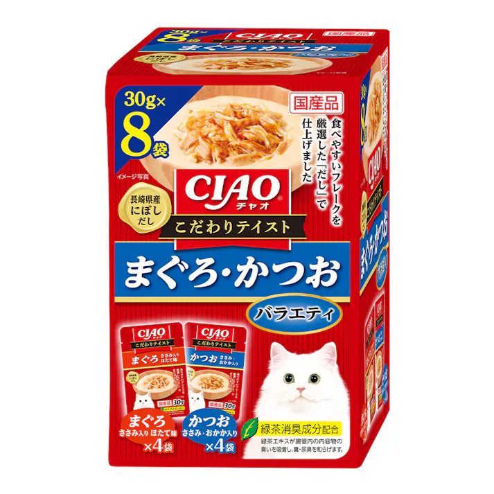 こだわりテイスト まぐろ・かつおバラエティ 30g×8袋入