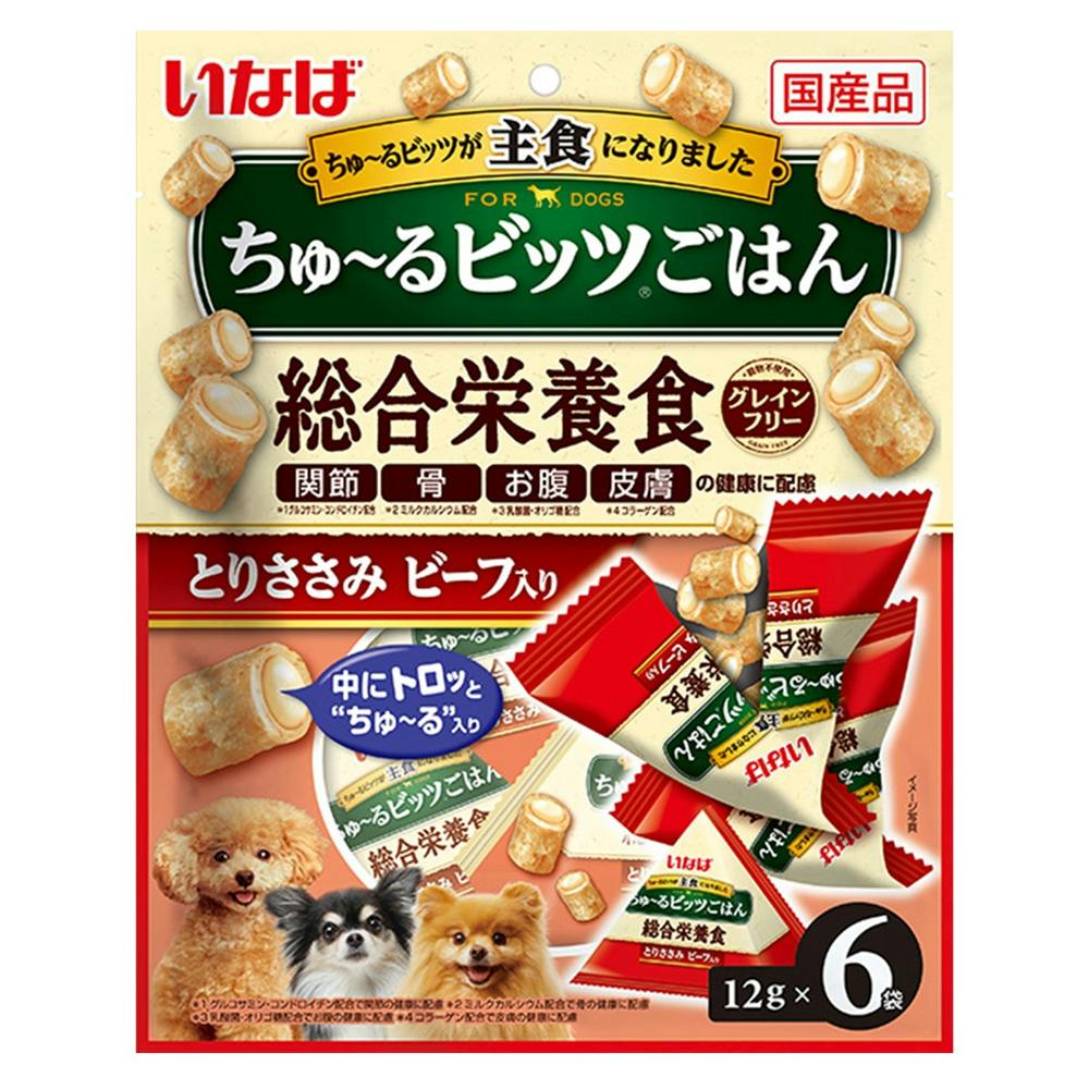 ちゅーるビッツごはん ささみビーフ12g×6袋