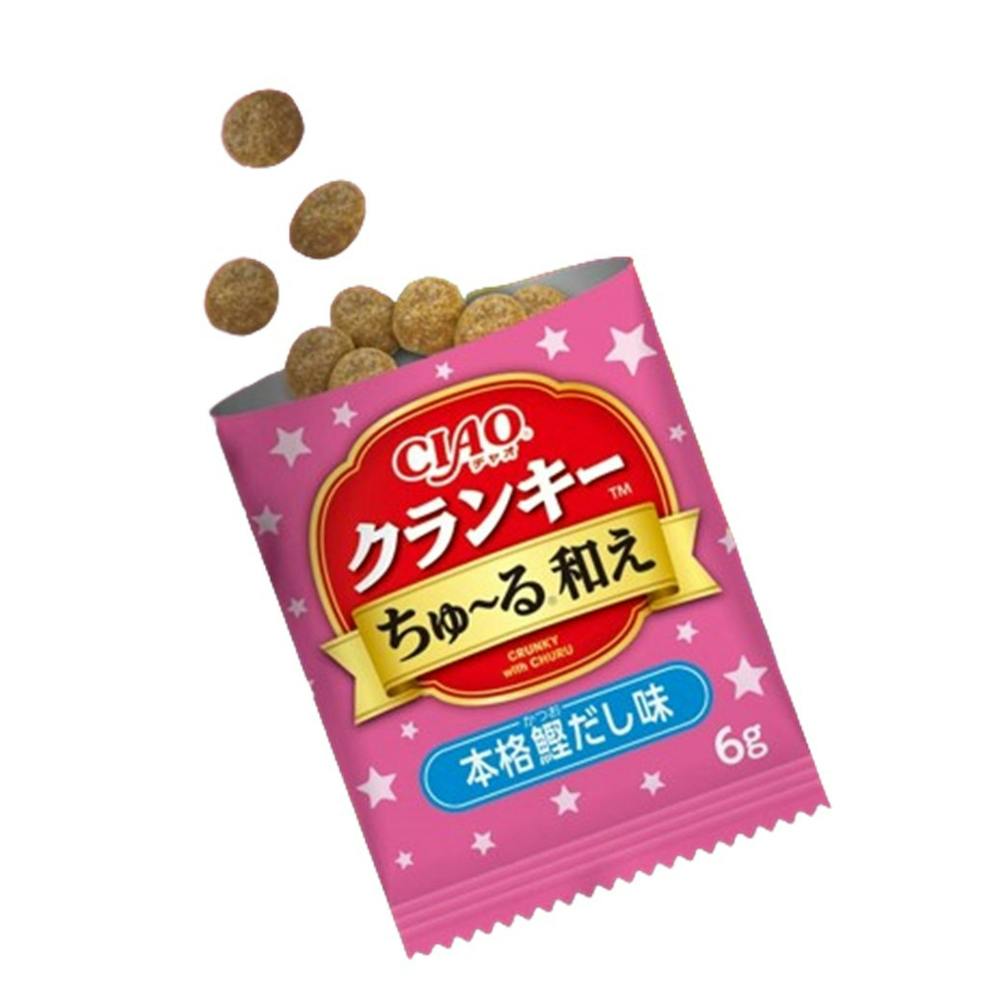 CIAO クランキー ちゅ～る和え 本格かつお節味 6g×7袋 | おやつ（猫