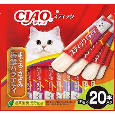 いなば CIAO スティック まぐろ･ささみ海鮮バラエティ 15g×20本入り(販売終了)