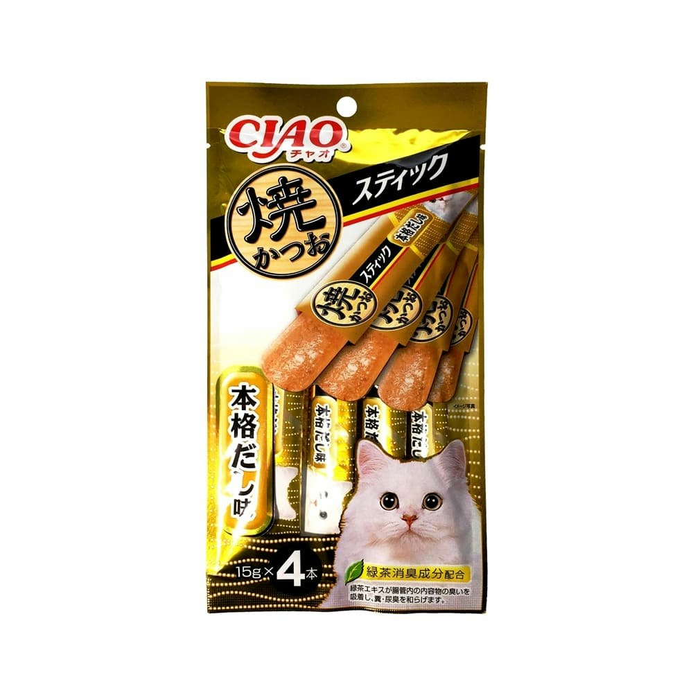 ご注文で当日配送 チャオ 焼かつお スティック 同味６個セット かつお節味 本格だし味 ほたて味 からお選び下さい 15gx4本入 いなば  notimundo.com.ec