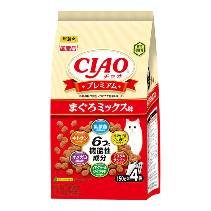 チャオプレミアム まぐろミックス味 150g×4袋
