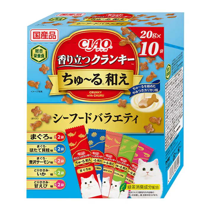 CIAO 香り立つクランキー ちゅーる和え シーフードバラエティ