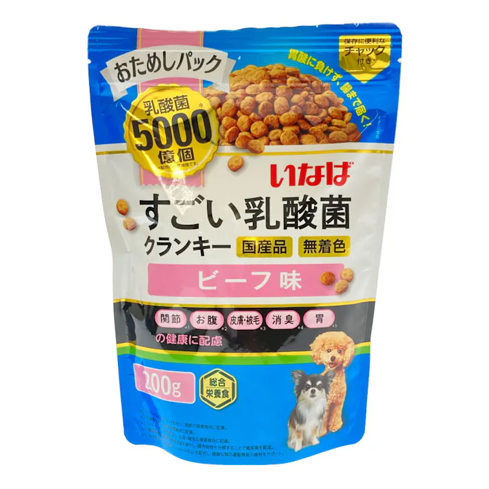 いなば すごい乳酸菌 クランキー ビーフ味 200g
