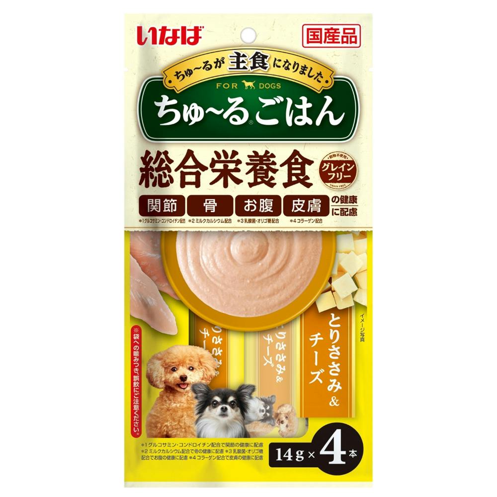 いなば　ちゅーるごはん　犬　総合栄養食　14g 詰め合わせ　５６０本 いなば ちゅーる 犬 総合栄養食 かつお 国産 14g×4本 12袋 ちゅ