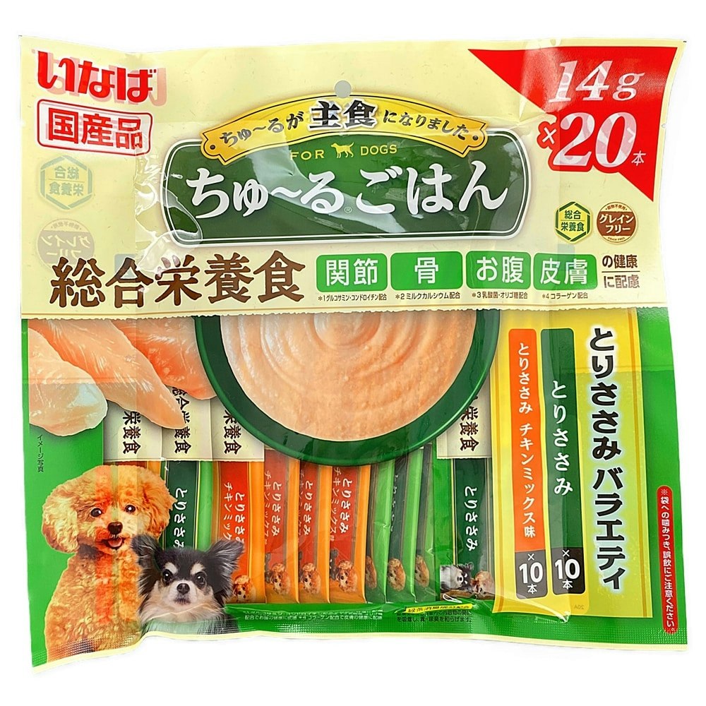 ちゅ～るごはん とりささみバラエティ 14g×20本 成犬用総合栄養食｜ホームセンター通販【カインズ】