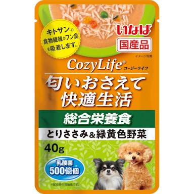 いなば CozyLife パウチ 匂いおさえて快適生活 総合栄養食 とりささみ＆緑黄色野菜 40g