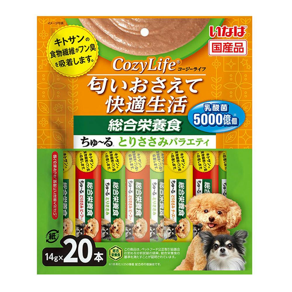 CozyLife 総合栄養食 ちゅ～る とりささみバラエティ 14g×20本(販売