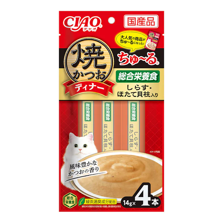 いなば CIAO 焼かつおディナー しらす・ほたて 4P