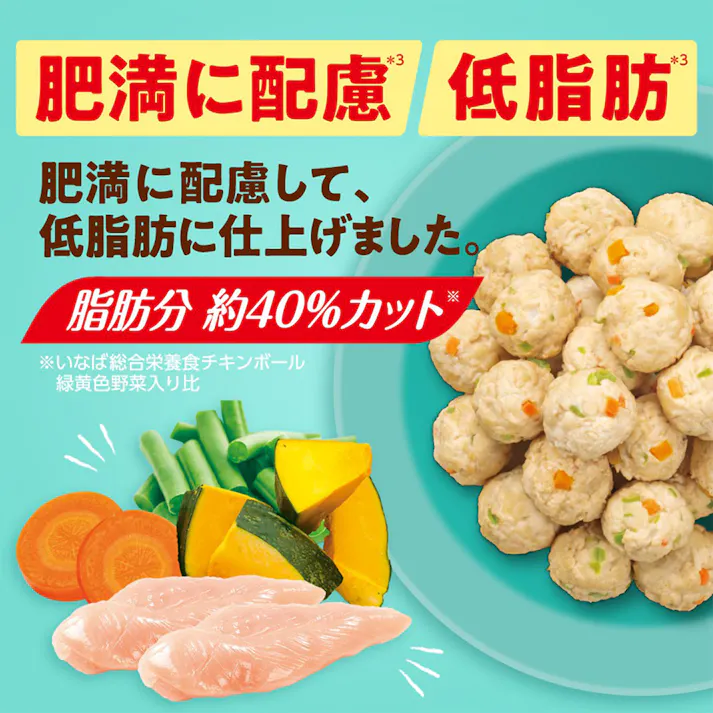 (冷凍)犬用 総合栄養食 ささみボール 緑黄色野菜入 肥満の健康に配慮/低脂肪