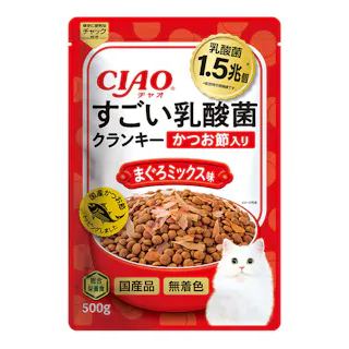 いなば CIAO すごい乳酸菌 クランキー まぐろミックス 500g