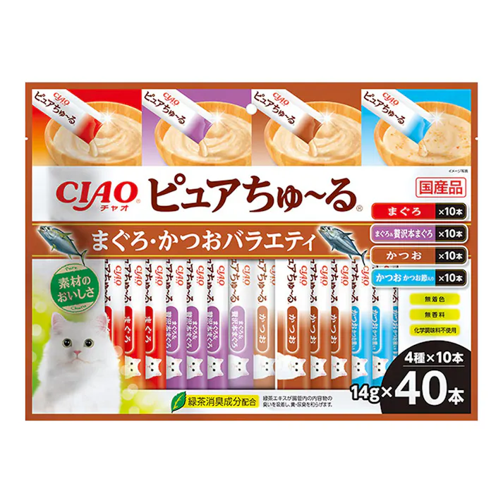 CIAO ピュアちゅ~る まぐろ・かつおバラエティ 40本