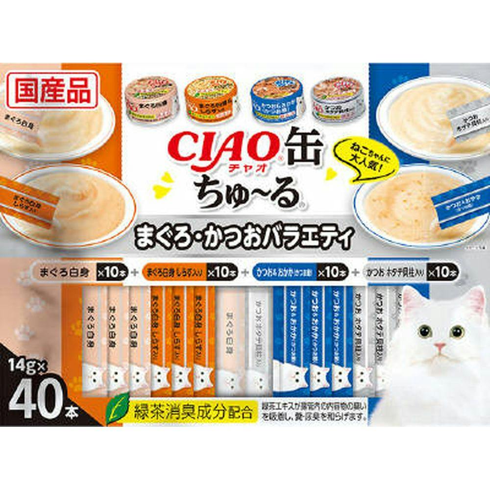 CIAO缶ちゅーる 40本 まぐろ・かつお5 | ペット用品（猫