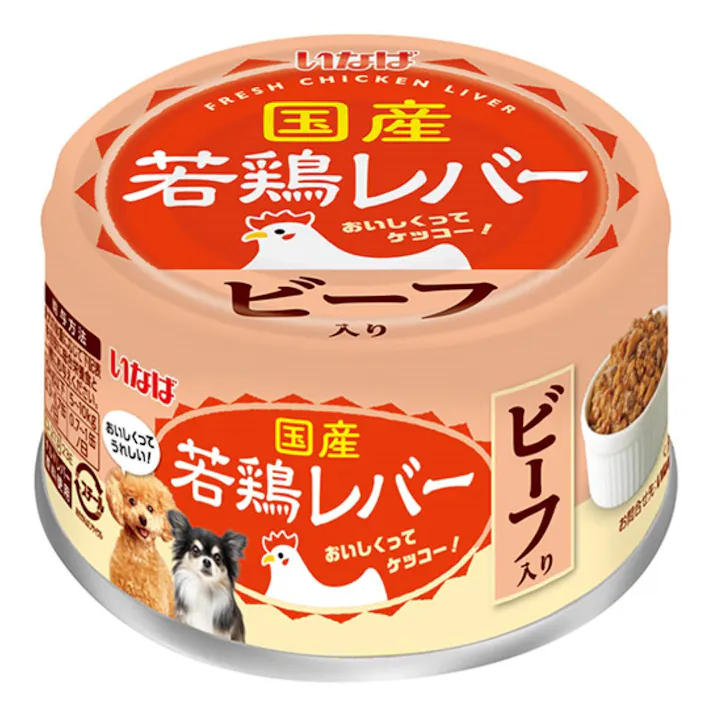 いなば 若鶏レバー ビーフ入り 85g