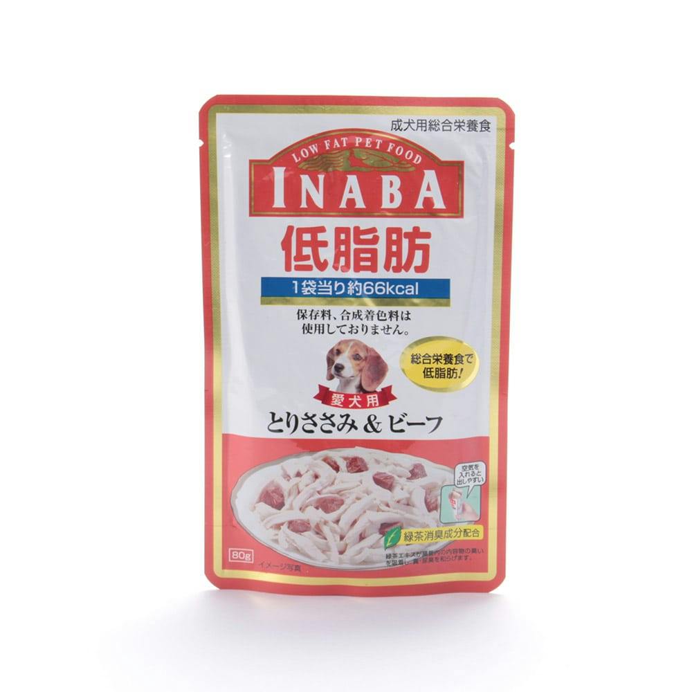 いなば 低脂肪 とりささみ＆ビーフ 80g | ペット用品（犬