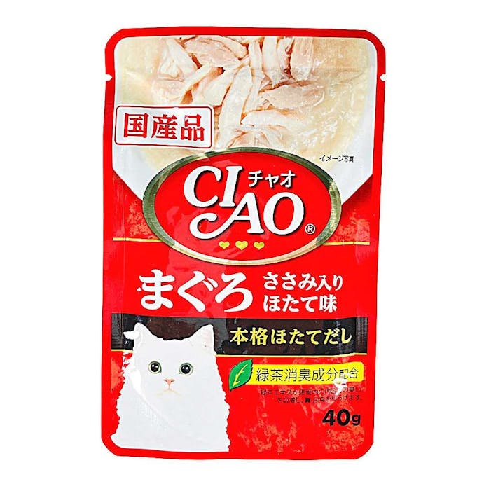 いなば CIAO パウチ まぐろ ささみ入り ほたて味 40g