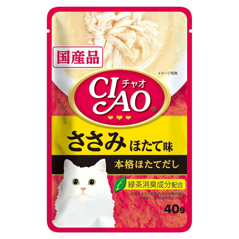 いなば CIAO パウチ ささみ ほたて味 40g 猫用ウェットフード(パウチ) いなば CIAO パウチ ささみ ほたて味 40g 猫用ウェットフード(パウチ)