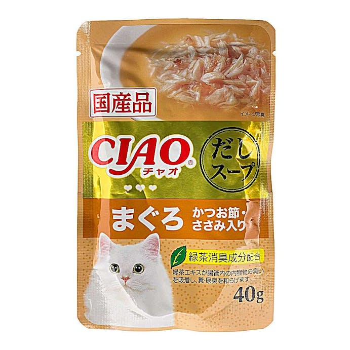 いなば CIAO だしスープ まぐろ かつお節・ささみ入り 40g