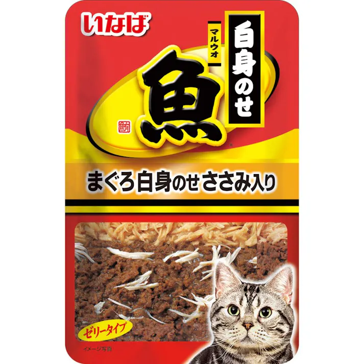いなば マルウオ 白身のせパウチ まぐろ白身のせささみ入