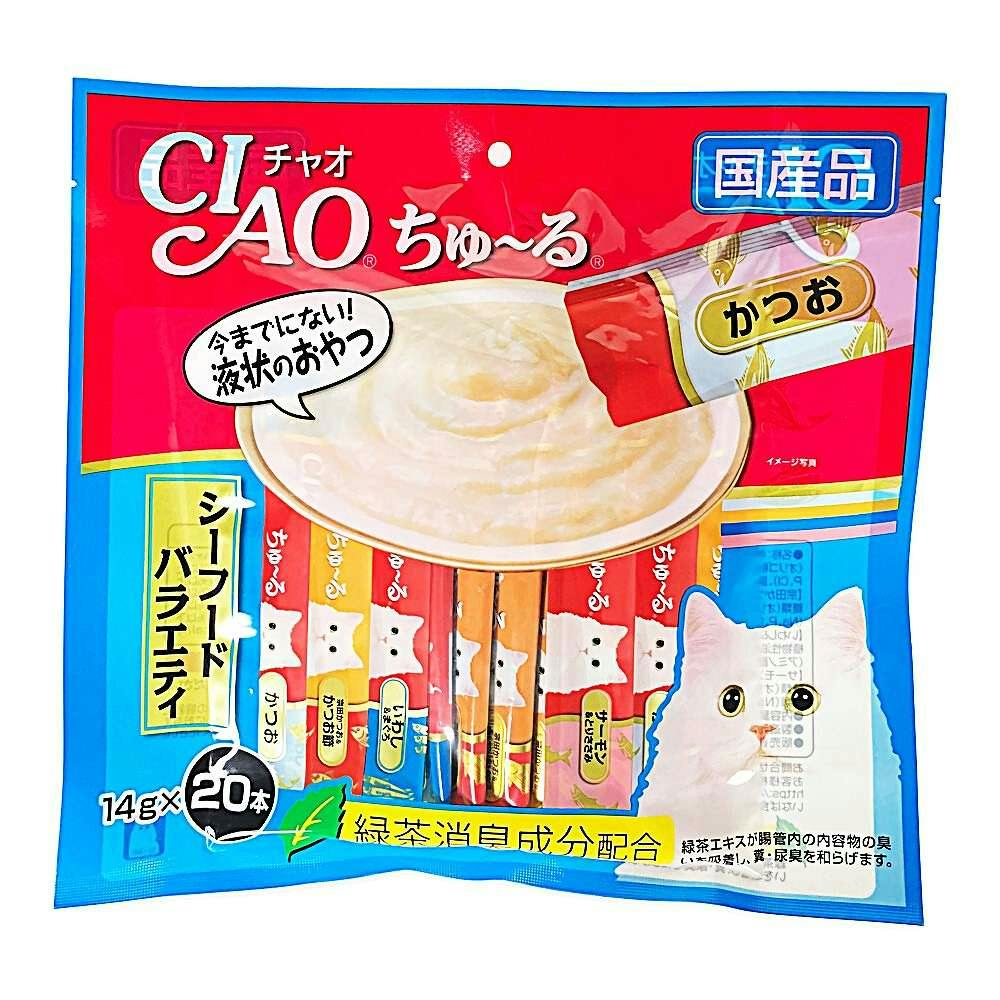 いなば CIAO ちゅ～る シーフードバラエティ 14g×20本 | ペット用品