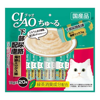 CIAO ちゅ～る 下部尿路配慮 まぐろ海鮮ミックス味 14g×20本