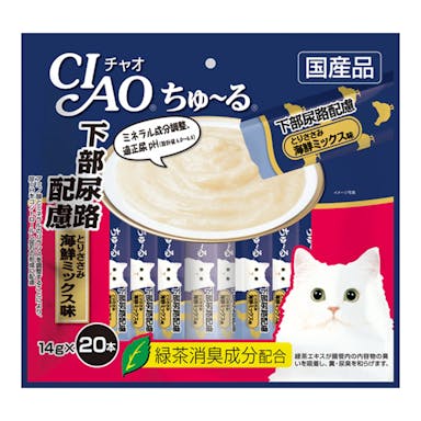 いなば CIAO ちゅ～る 下部尿路配慮 とりささみ海鮮ミックス味 14g×20本(販売終了)