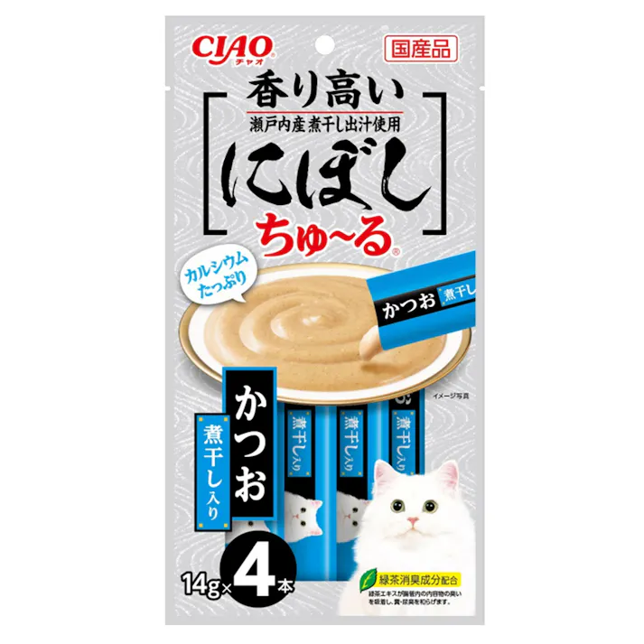 CIAO 煮干しちゅ~る かつお煮干入り 14g×4本