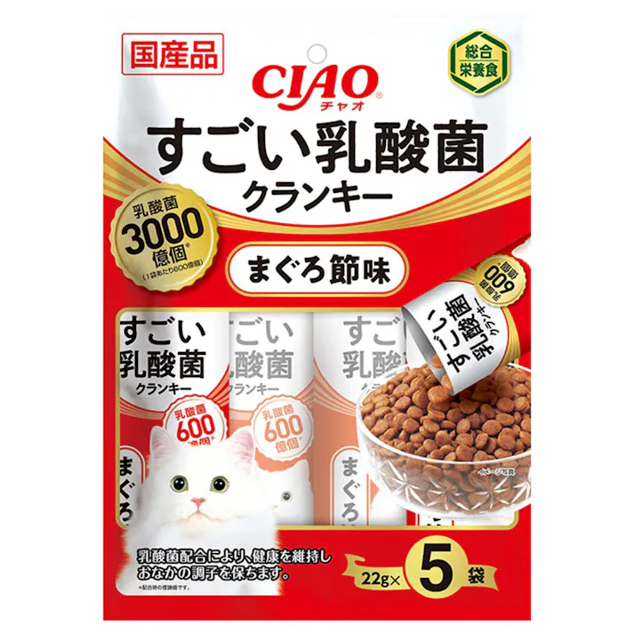 チャオ すごい乳酸菌 クランキー まぐろ節味 22g×5袋入り