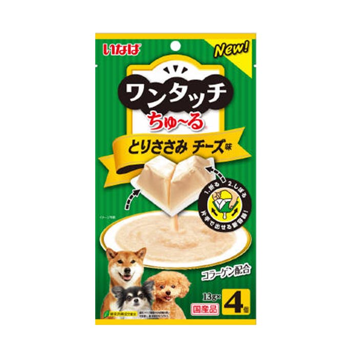 ワンタッチちゅ～る とりささみチーズ味 13g×4個 犬用