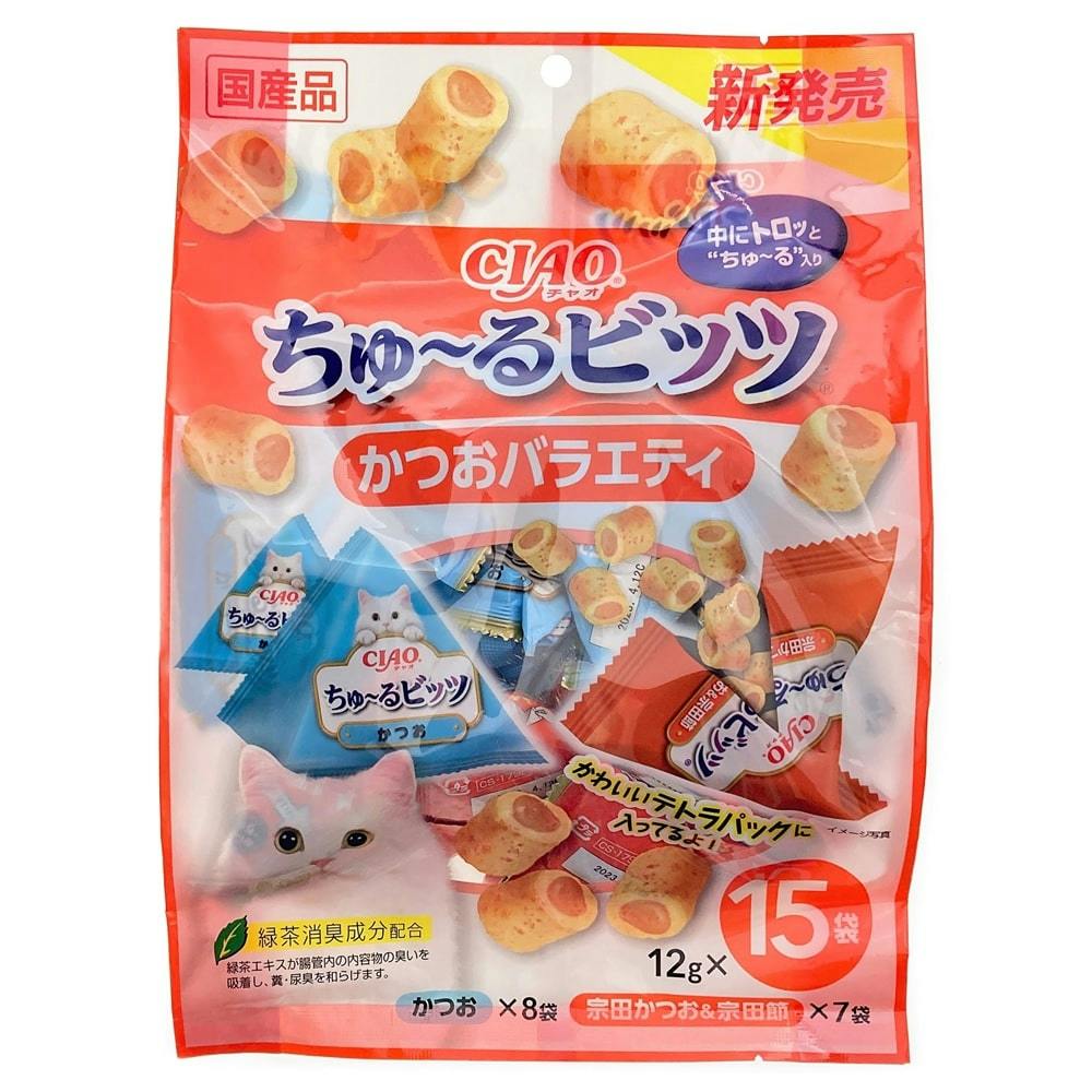CIAO ちゅ～るビッツ かつおバラエティ 12g×15袋(販売終了) | おやつ