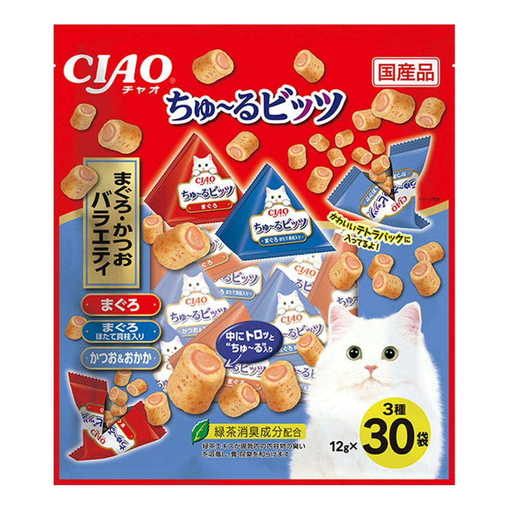 ちゅ～るビッツ鮪・鰹バラエティ12gx30P | ペット用品（猫