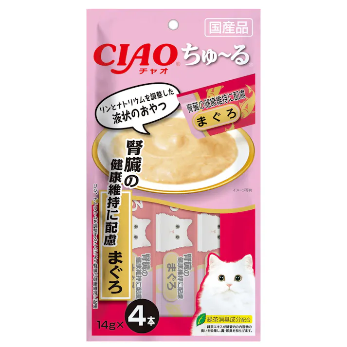ちゅ~る 腎臓の健康維持に配慮 まぐろ 14g×4本