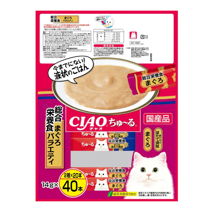 CIAO ちゅ~る 総合栄養食 まぐろバラエティ 2種×20本