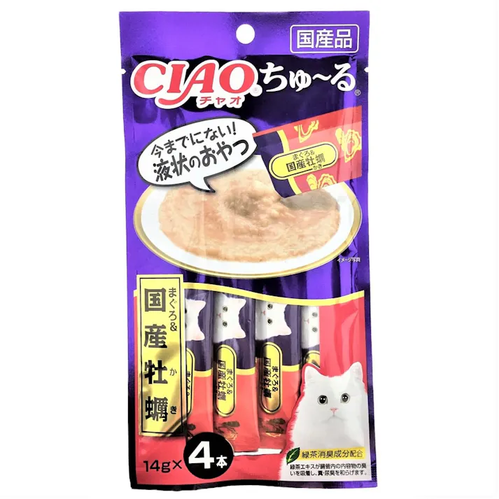 ちゅ~る まぐろ&国産牡蠣 14g×4本